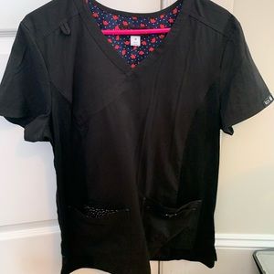 Women’s Koi black scrub top